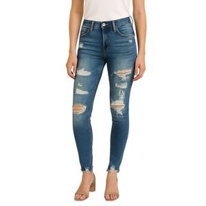 American Eagle Next Level Stretch‎ Ripped Distressed AEO Skinny Jeans Size 2